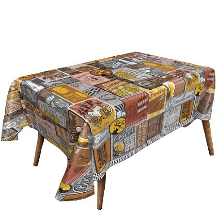 Tecido Plástico Térmico Estampado Boteco - 1M X 1,4M Largura