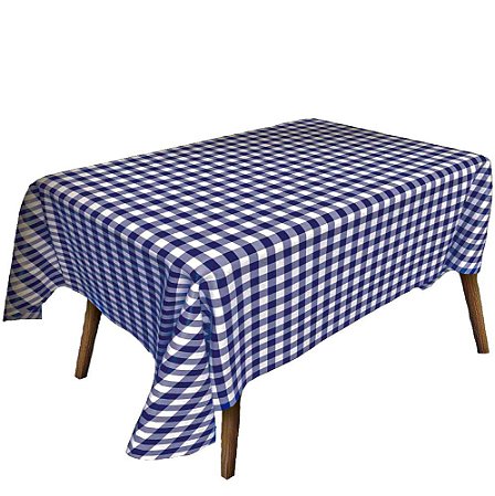 Tecido Plástico Térmico Estampado Xadrez Azul - 1M X 1,4M Largura