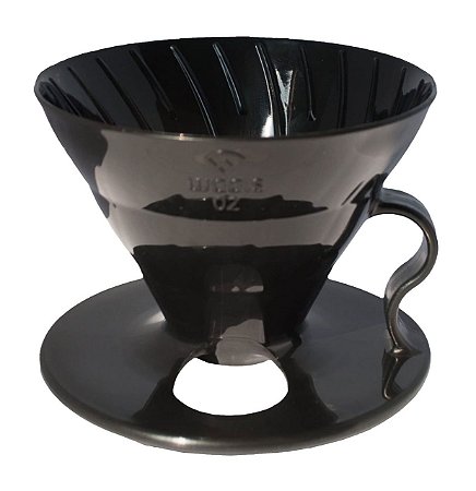 Suporte Filtro V60-02 Waals Em Plástico BPA Free (Preto)