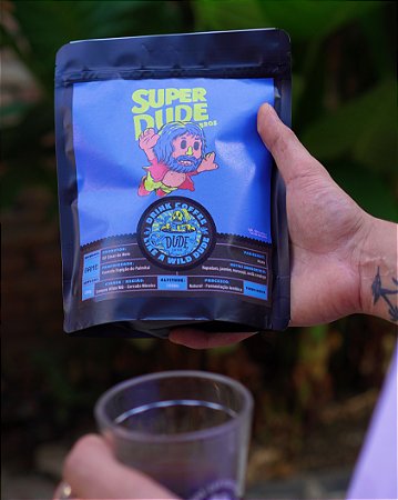 Café Super Dude Bros (Rapadura, Jasmim, Maracujá, Avelã, Melaço)