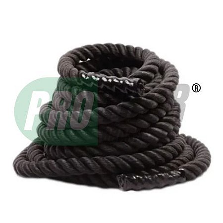 Corda Naval Preta 40 Mm 8 Mts Treino / Funcional / Academia
