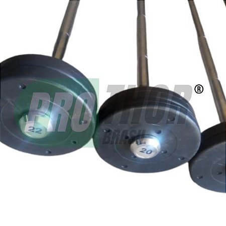 .Jogo de Barras Injet. Crom.  (Reta ou W) 12 a 30kg **sem suporte**