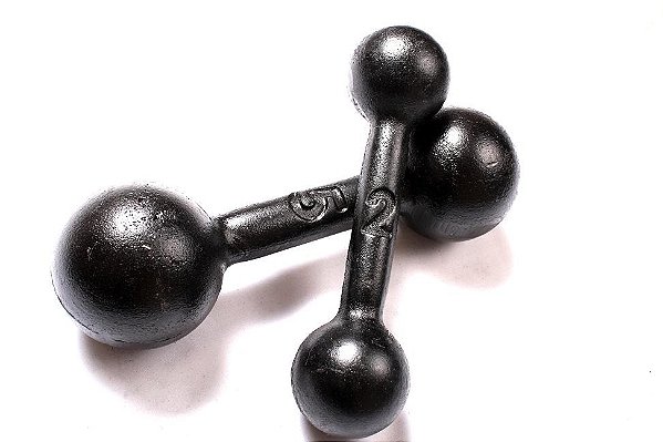 Jogo de Halter Pintado Bola 1 a 10kg (par) **sem suporte**