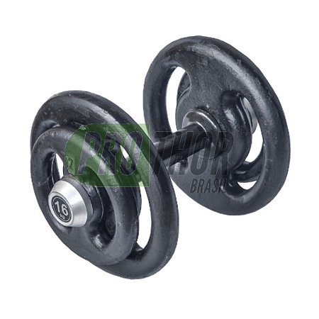 .Jogo de Dumbbell Pintado - 12 a 30kg (par) **com suporte**