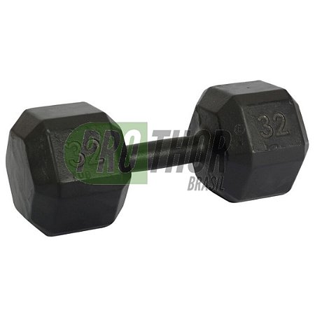 .Jogo de Dumbbell Sextavado Pintado 06 a 24kg (par) **com suporte**