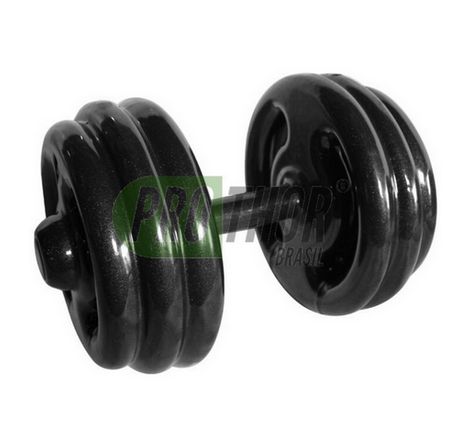 Jogo Dumbbell Emborrachado 06 a 24kg (par) **com suporte**
