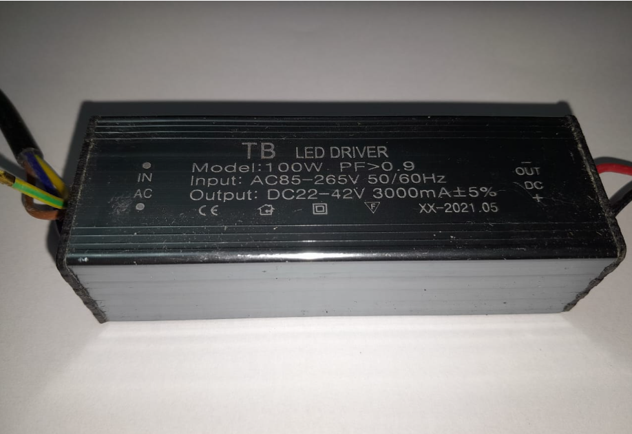 Driver Reator - 100w - 3000mA - Para Reparo de Refletor LED - Bivolt