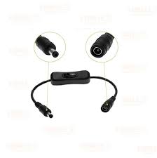 Kit 50 Peças Rabicho P4 Com Interruptor Liga/desliga Cor Preto