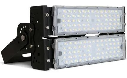 Projetor Refletor Modular Led Linear Ferro Torre 100w Ip67 - Preto - Cor da luz - Branco-frio 110V/220V 6500K