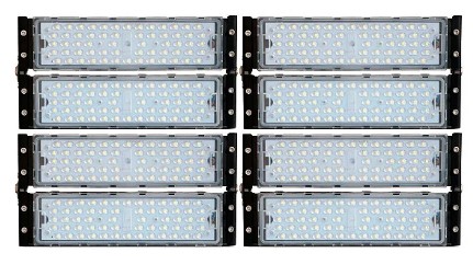 Projetor Refletor Modular Led Linear Ferro Torre 400w Ip67 - Preto - Cor da luz - Branco-frio 110V/220V 6500K