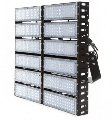 Projetor Refletor Modular Led Linear Ferro Torre 600w Ip67 - Preto - Cor da luz - Branco-frio 110V/220V 6500K