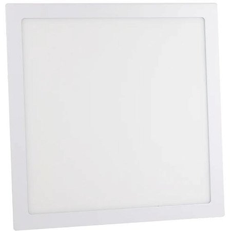 Luminária Plafon 36w LED Embutir Quadrado Branco Frio 6000K
