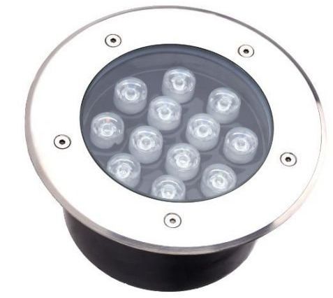 Spot Led Balizador Para Piso 12w Branco Quente