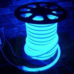 Mangueira Fita LED Neon Flexivel Luz Azul claro - 07w por metro - 12v -  IP65 - Rolo com 50 Metros