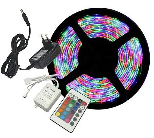 Fita Led 5050 RGB (colorida) - Rolo com 5m - 06w por metro - 60 leds - SW  COMERCIAL - LIS