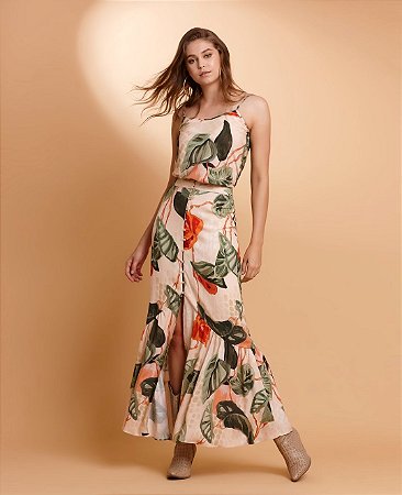 Conjunto Floral Saia e Blusa - Loja online Moda & Acessórios Femininos