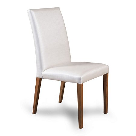 Cadeira Chicago Tec. Facto Branco Pérola (109b) Costuras Nas Costas Mad. Cor 40