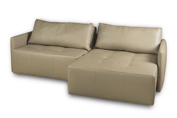 Sofá Sebastian Retrátil e Reclinável em Couro Avelã 2,44m