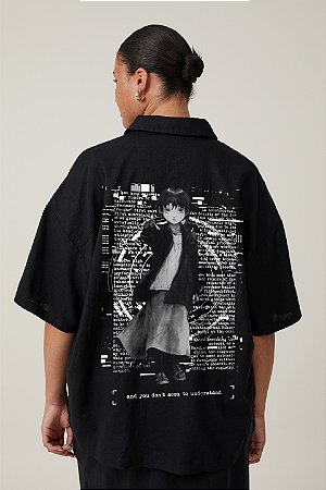 Camisa de botão - Serial Experiments Lain