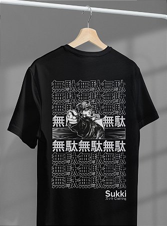 Camiseta - Jojo 無駄無駄 - Versão Preta