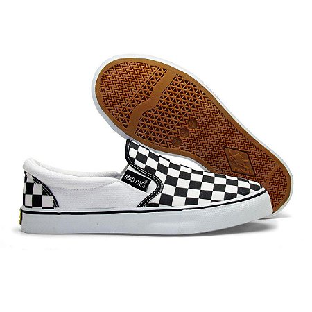 Tênis Slip On Xadrez Mad Rats Unissex - Maduda Shop