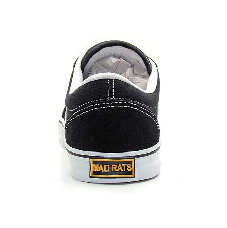 Tênis Mad Rats Confort Black Branco - Karraii