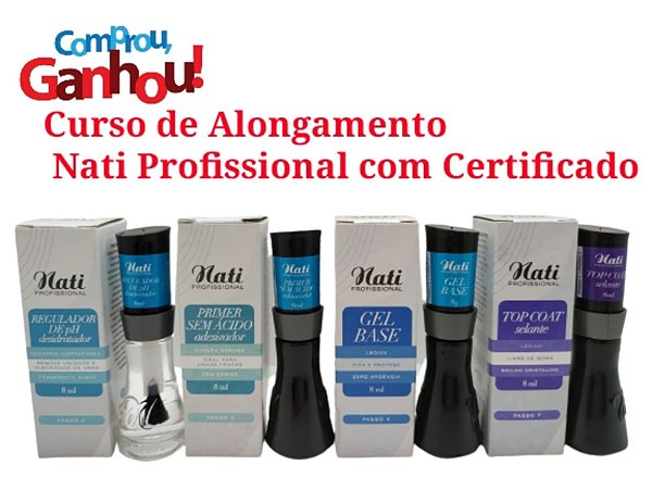 Kit Blindagem De Unhas Nati Completo + Curso Alongamento Gel