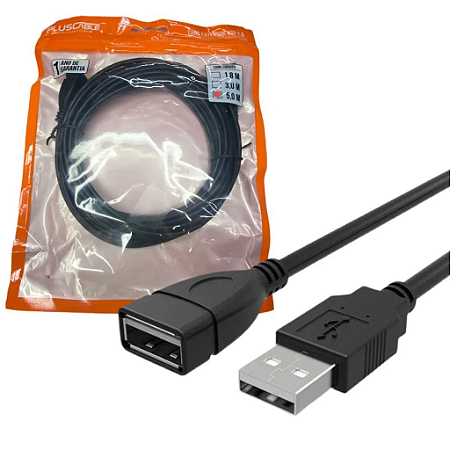 CABO EXTENSOR USB 2,0 A (M)(F) 5M PLUSCABLE