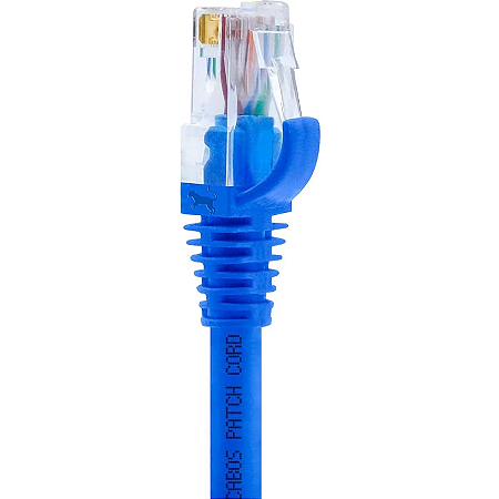 CABO PATCH CORD CAT6 1,5M AZUL PLUSCABLE