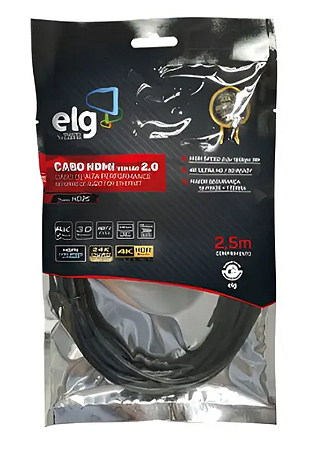 CABO HDMI 3D 4K 2,5M HD25 ELG
