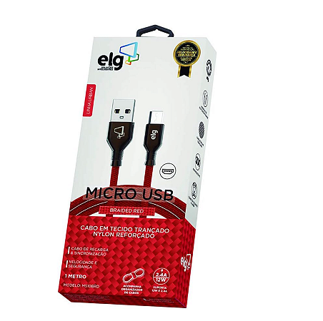 CABO MICRO USB BRAID RED M510BRD ELG