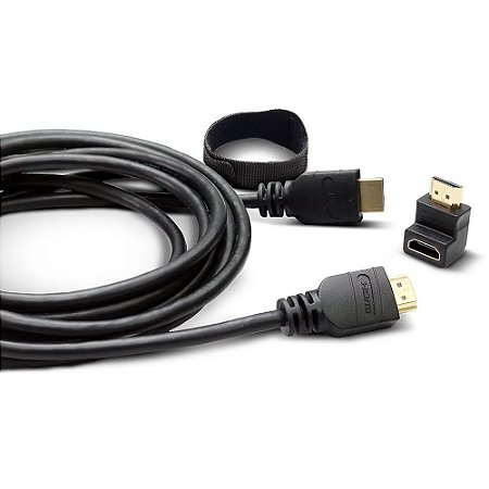 KIT HDMI CABO E ADAPTADOR 90 L HS18L 1,8M ELG