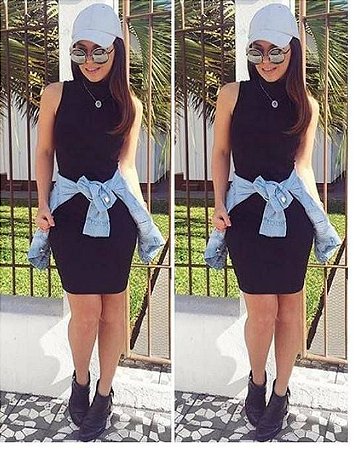 Vestido Gola Alta Suplex