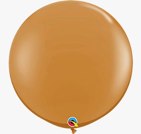 BALÃO DE LÁTEX 3 PÉS - SÓLIDO MARROM MOCHA PACOTE COM 2 UNIDADES