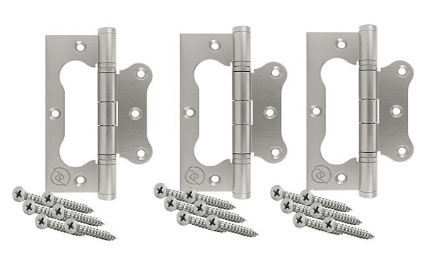 Kit Porta Jogo 3 Dobradiças Sobrepor Inox 201 Raj Sem Rebaixo
