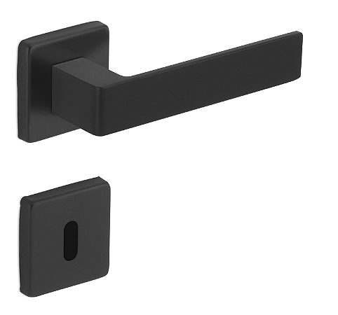 Fechadura Roseta Quadrada Interna Preto Fosco Tess Imab 40mm