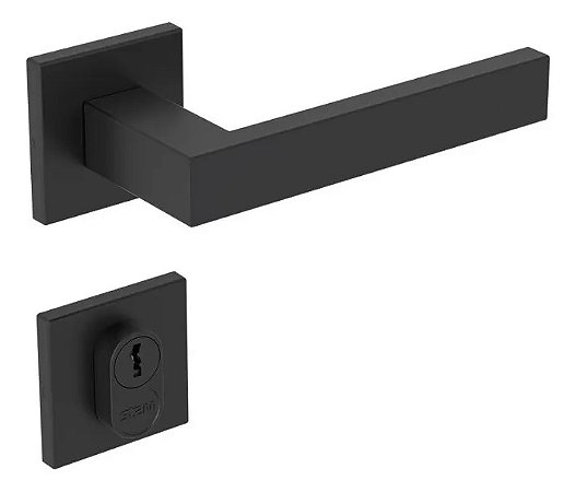 Fechadura Inox Preto Fosco 1601/ix60 RQ2 55mm Externa Stam