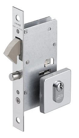 Fechadura Porta de Correr Quadrada 1391 Externa Inox Imab