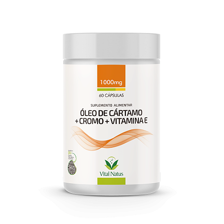 Óleo de Cártamo + Picolinato de Cromo + Vitamina E - 1g - 60 Cápsulas | Vital Natus