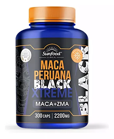 Maca Peruana Black Xtreme - 300 Cápsulas | Sunfood