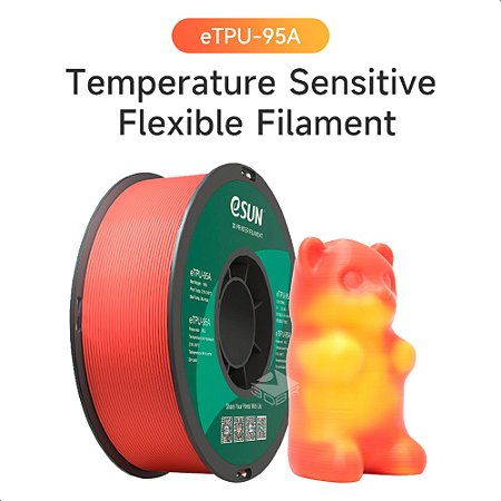 Filamento 3D Flexível eSun eTPU-95A - Color Change