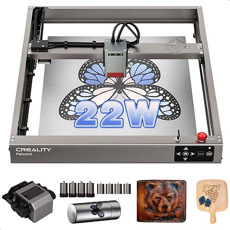 CNC Gravadora e Corte a Laser Creality Falcon2 - Laser 22W