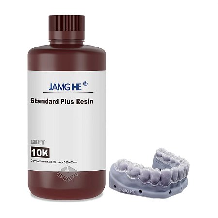 Resina 3D UV Jamg He 10K Standard Plus Resin 250g - Grey