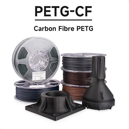 Filamento 3D eSun ePETG-CF - PETG & Fibra de Carbono - 1,75mm 1kg