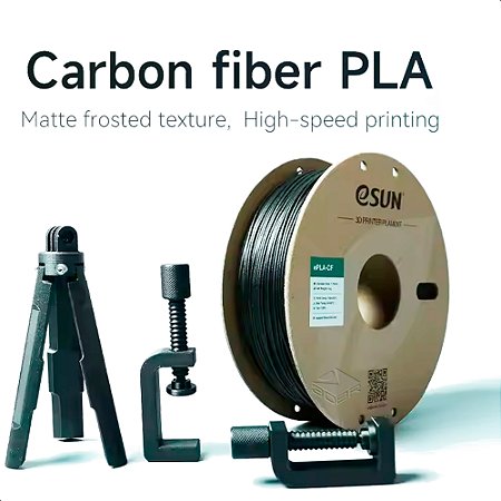 Filamento 3D eSun ePLA-CF - PLA & Fibra de Carbono
