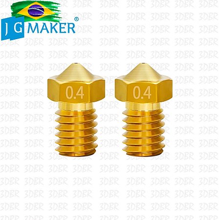 Kit 5x Bicos / Nozzle JGMaker A3S / A5S / Magic 0,4mm