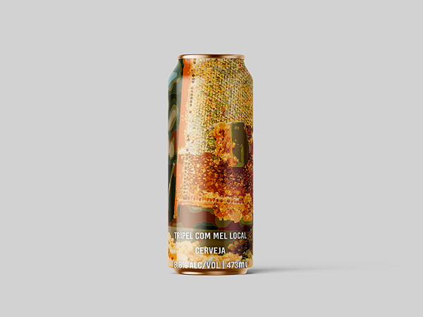 CERVEJA TRIPEL COM MEL DE FLORES LOCAL - LATA 473ml