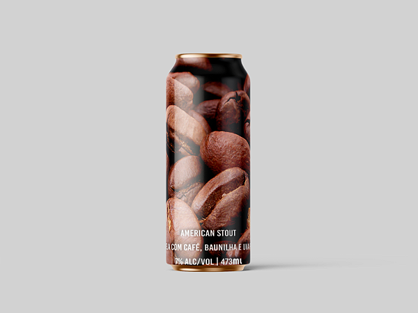 CERVEJA AMERICAN STOUT COM UVA PASSA, BAUNILHA E CAFÉ - LATA 473ml
