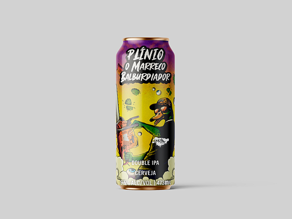 CERVEJA PLINIO O MARRECO BALBURDIADOR DOUBLE IPA #7- LATA 473ml