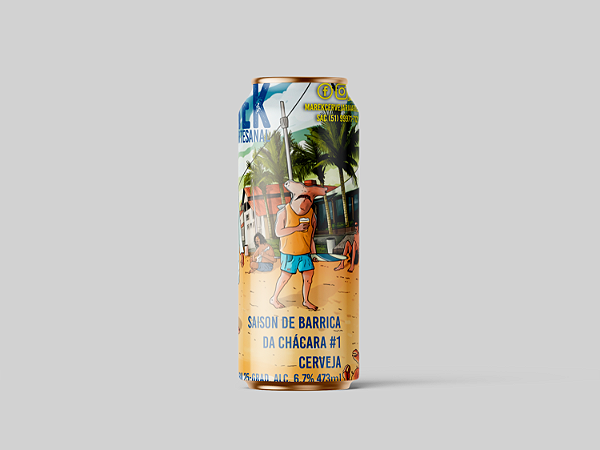 CERVEJA SAISON DE BARRICA DA CHÁCARA #1 CACHAÇA - LATA 473ml